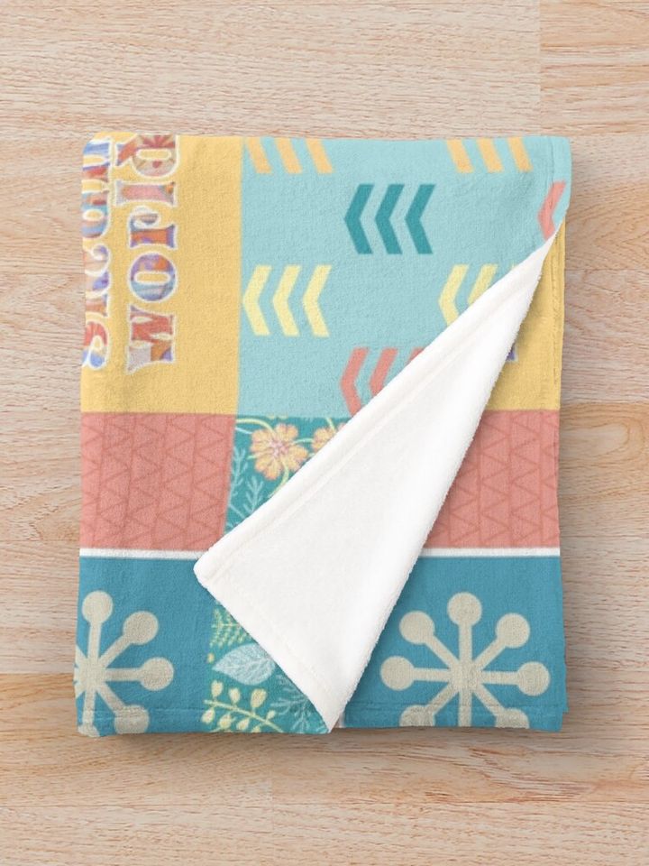 "it's a small world" Pattern (version 2) Throw Blanket