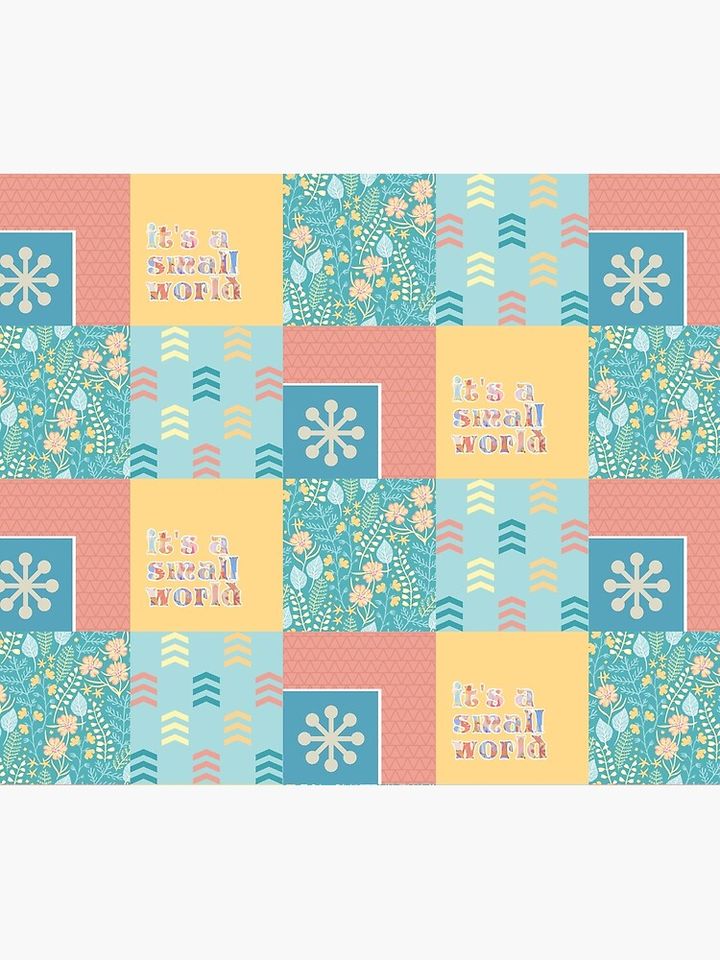 "it's a small world" Pattern (version 2) Throw Blanket