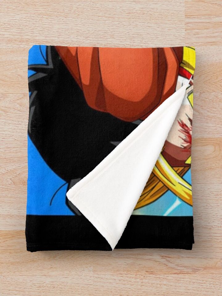 Center Goku Throw Blanket, Gift for Fan, for All Age