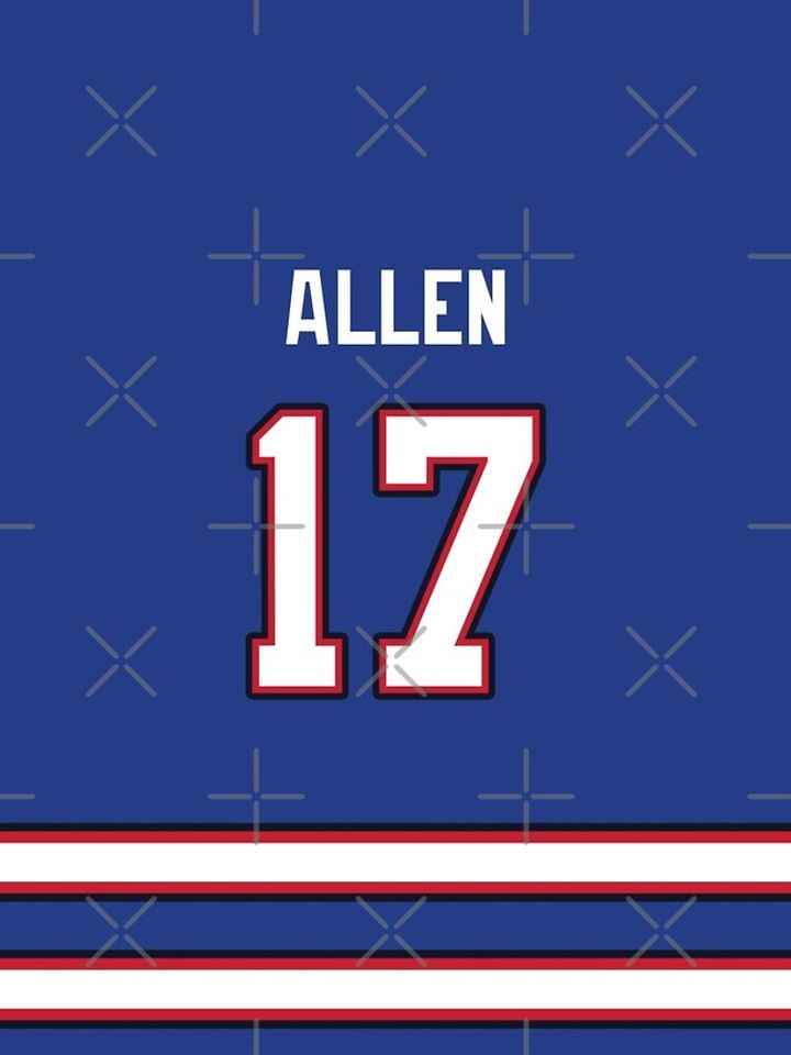 Josh Allen Buffalo Bills Jersey Back Mask Phone Case iPhone Case & Cover Mask iPhone Case