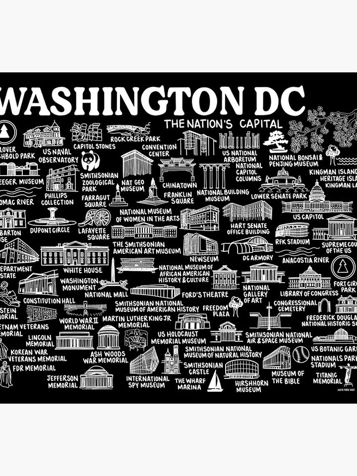 Washington DC Map Socks