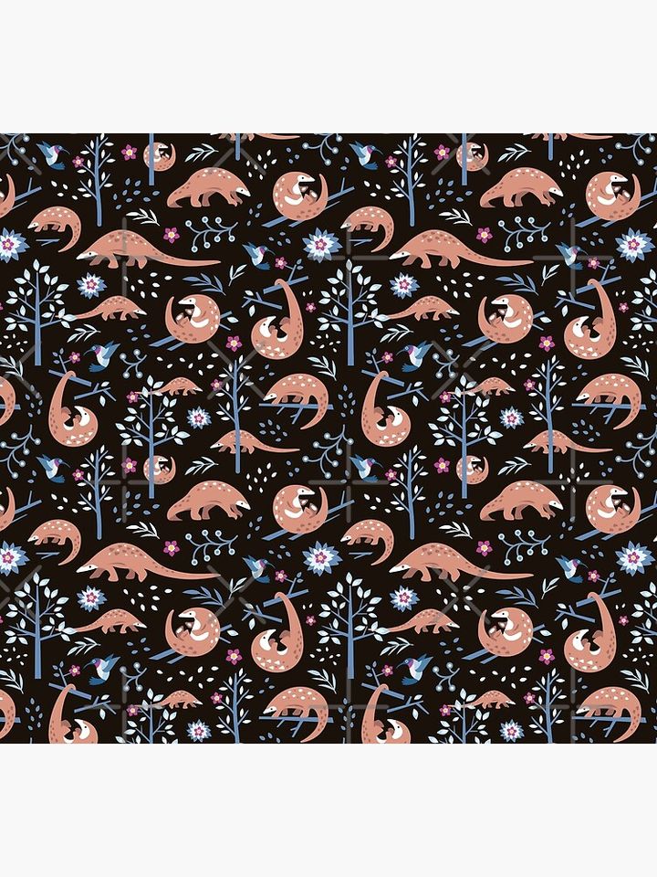 Cute Pangolin Pattern - Forest Pattern Socks