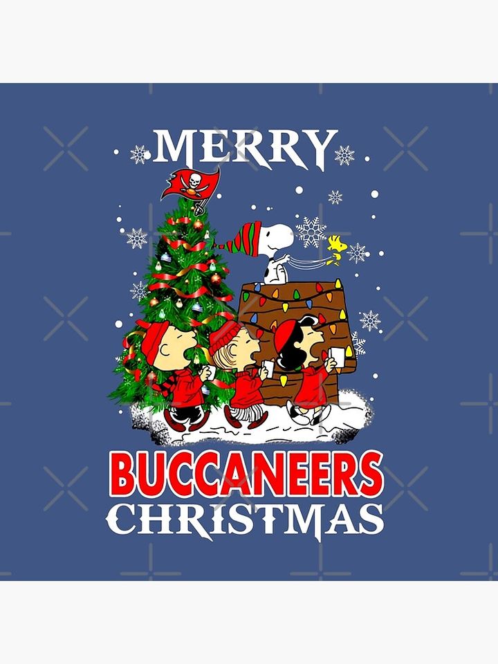 Merry Buccaneers Christmas  Pillow
