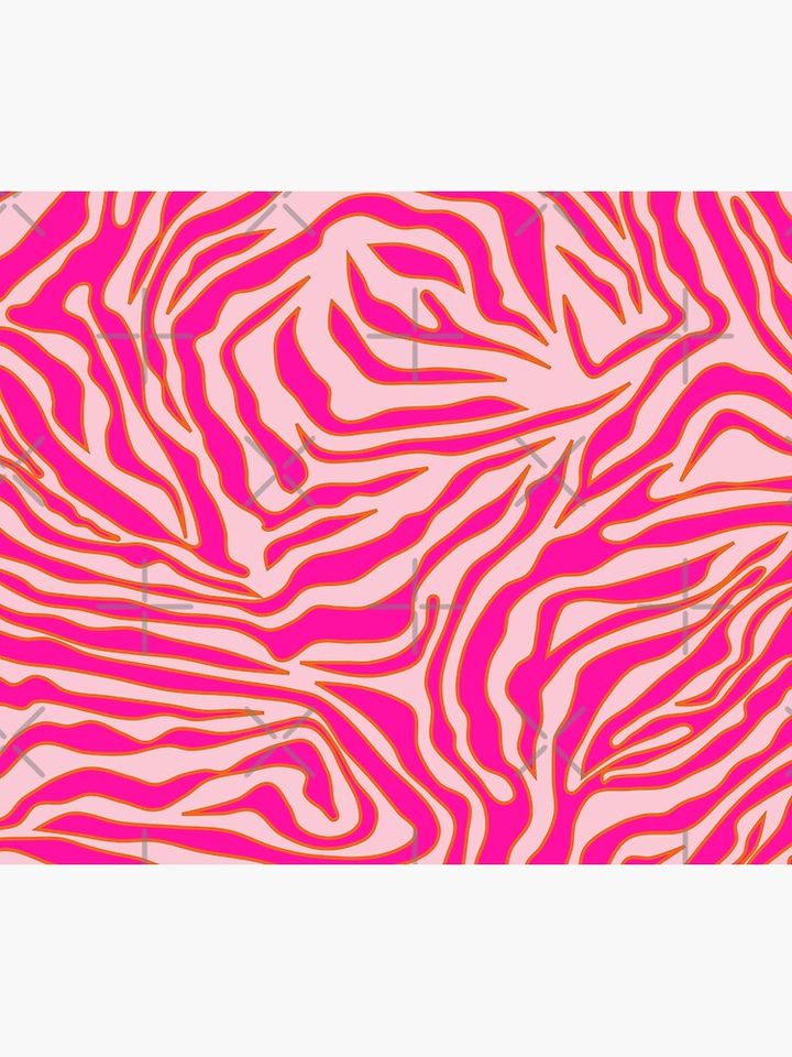 Zebra Print Pink And Orange Zebra Stripes Wild Animal Print Preppy Decor Modern Zebra Pattern Shower Curtain