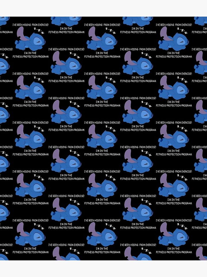 Ive Been Hiding From Exercise Im In The Fitness Protection Program Stitch Funny Backpack