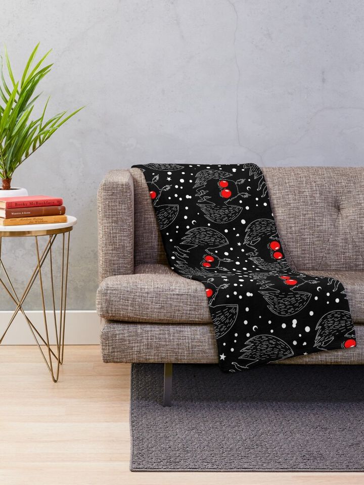 Mothman Night Throw Blanket