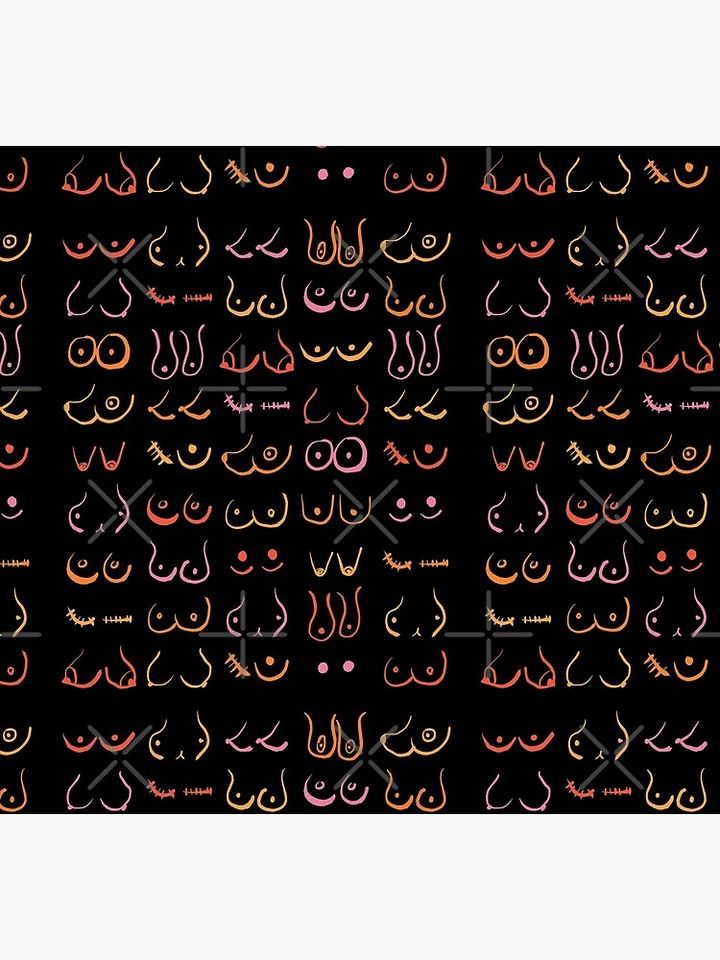 Neon Boobs Drawing Socks