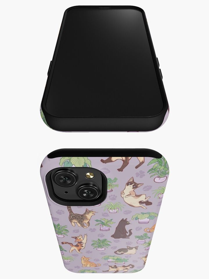 Cozy michis in lavender iPhone Case