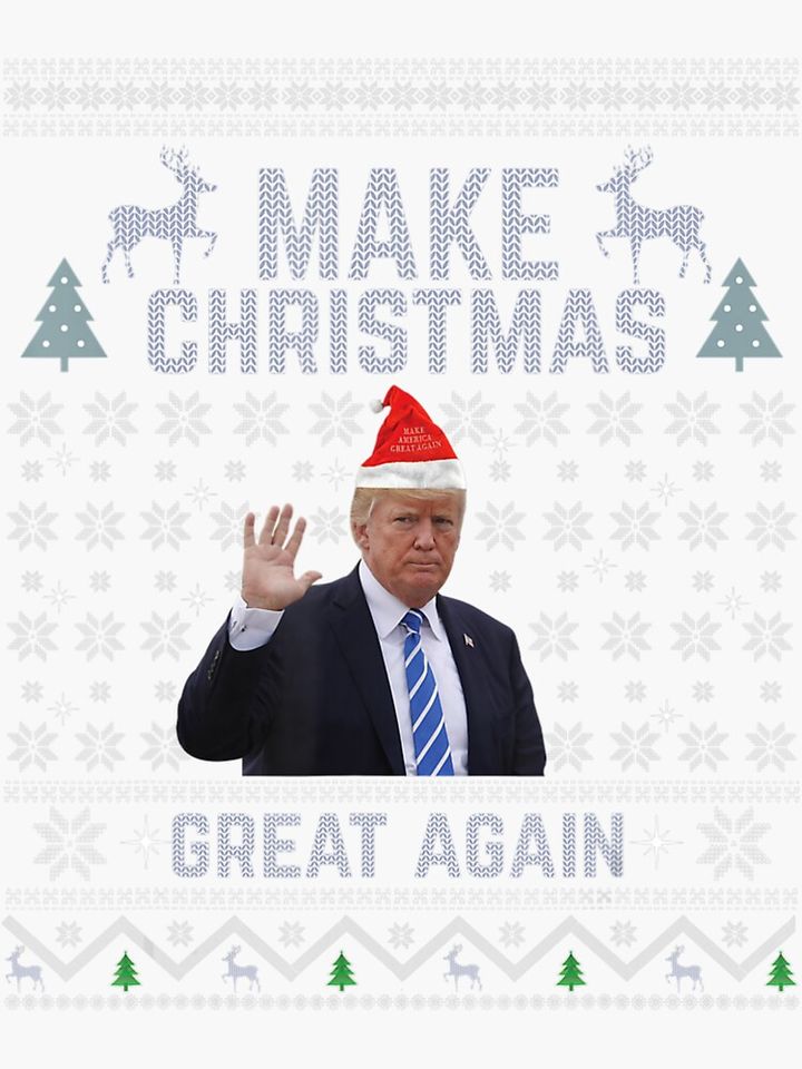 Make Christmas Great Again Trump 2024 Santa Sticker