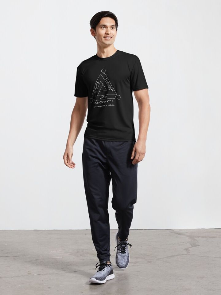 Protocol CE5 Sound Thought Light The Truth is Within White Active T-Shirt