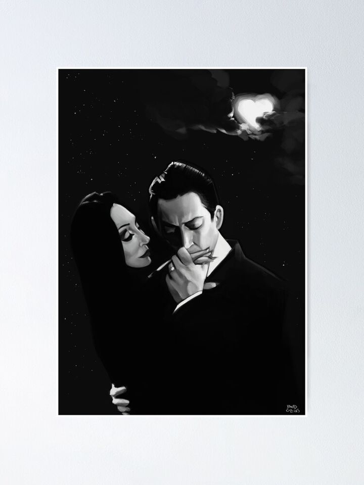 Gomez and Morticia Addams Poster