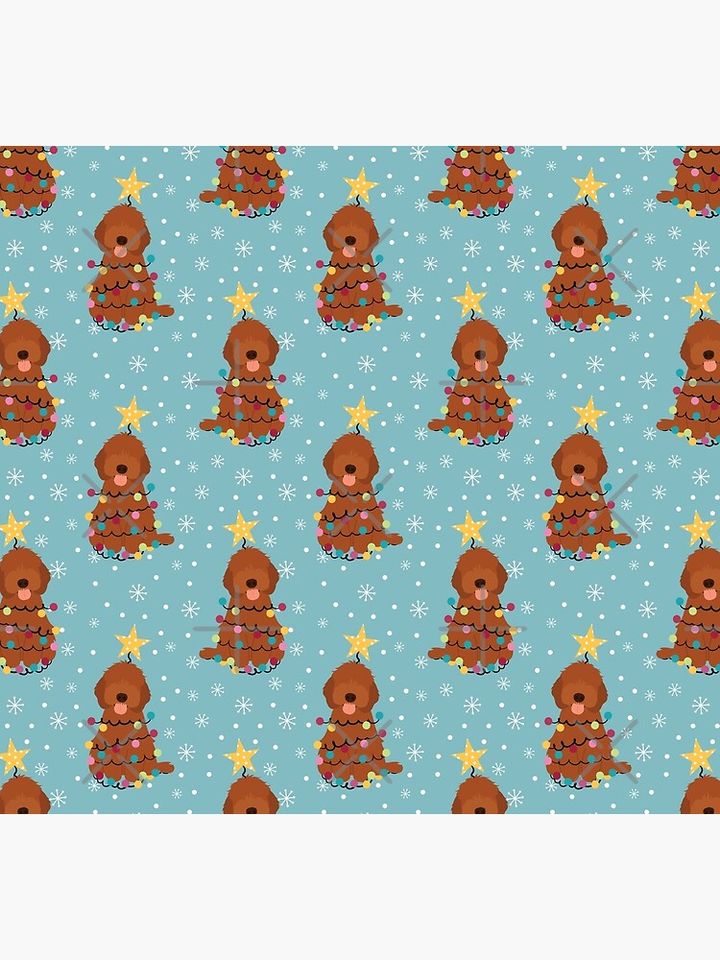 Ruby Red Cockapoo Cavapoo Cavoodle Christmas Tree Socks