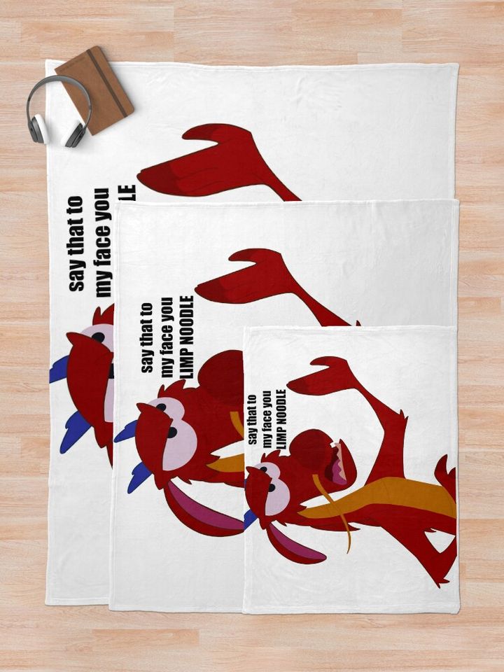 Mushu Limp Noodle  Throw Blanket