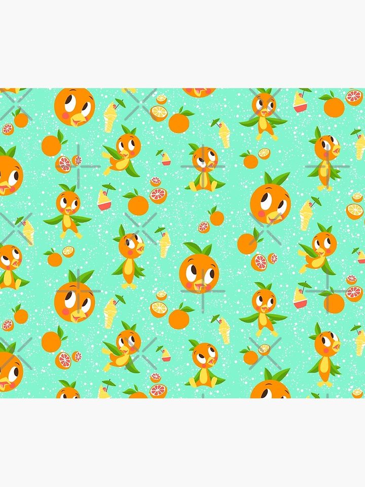 Orange Bird with Dole whip Duvet Cover