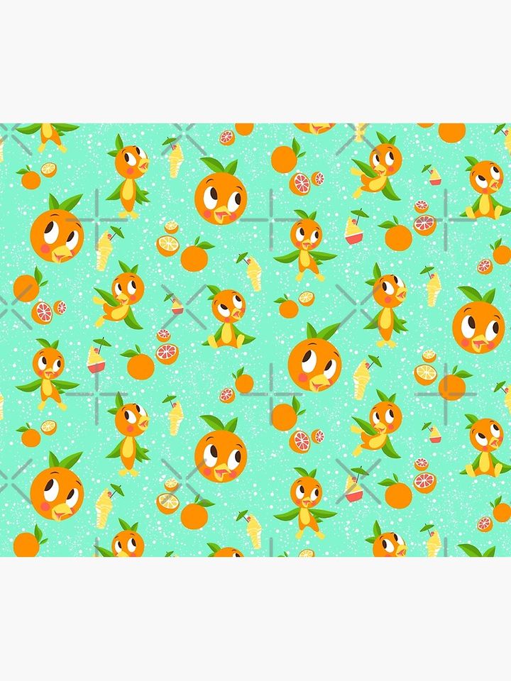 Orange Bird with Dole whip Throw Blanket
