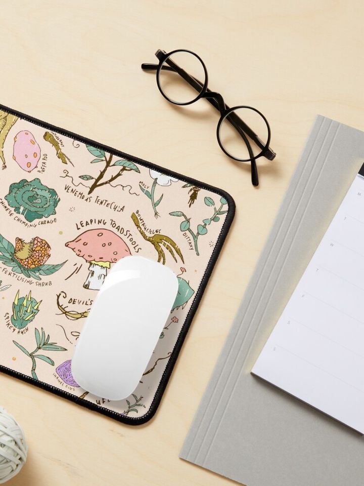 Aesthetic Herbology Plants Mouse Pad