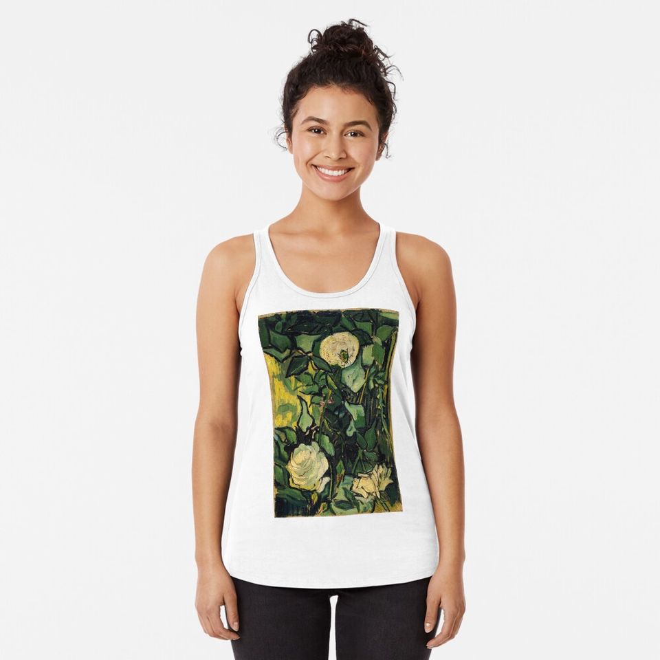 Van Gogh "Roses", 1890 Racerback Tank Top