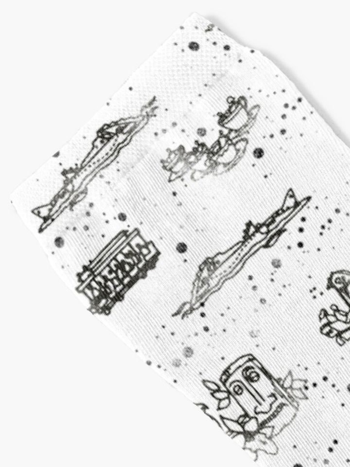 Magic Kingdom Retro (ink) Socks