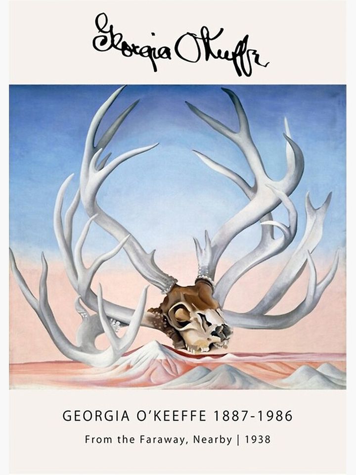 Georgia O'Keeffe Exhibition 1986 Premium Matte Vertical Poster