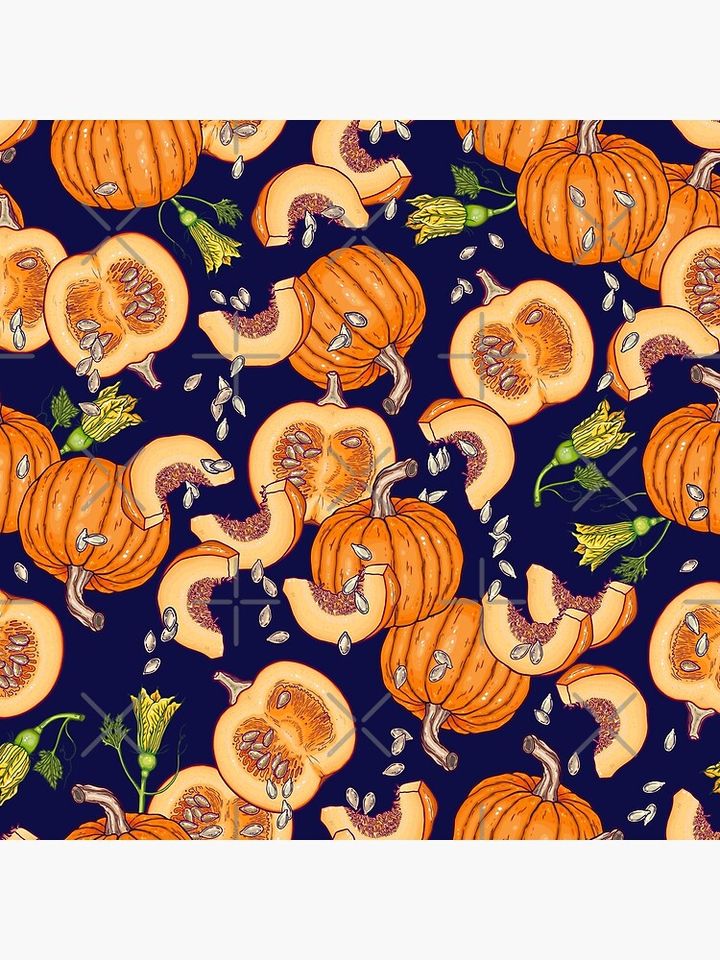 Pumpkin night life pattern Pillow