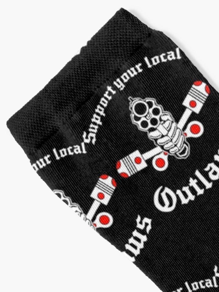 Outlaw mc Support Gift Halloween Day, Thanksgiving, Christmas Day Socks