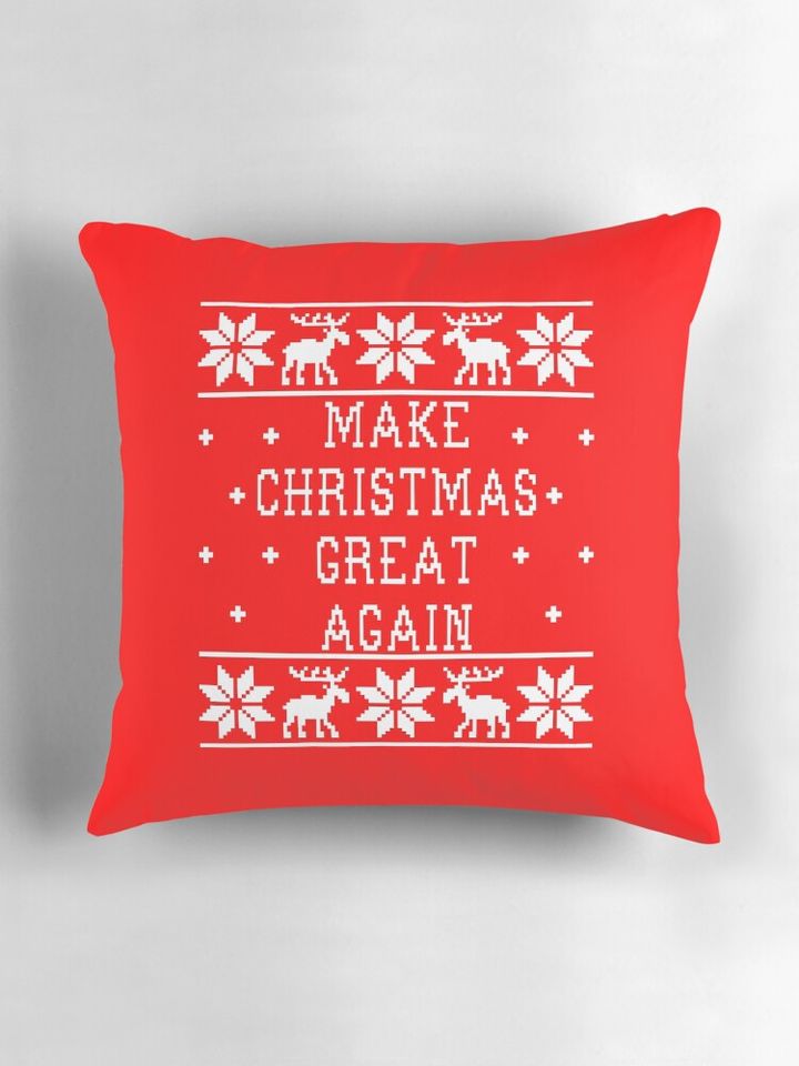 Make Christmas Great Again - Ugly Sweater Pillow