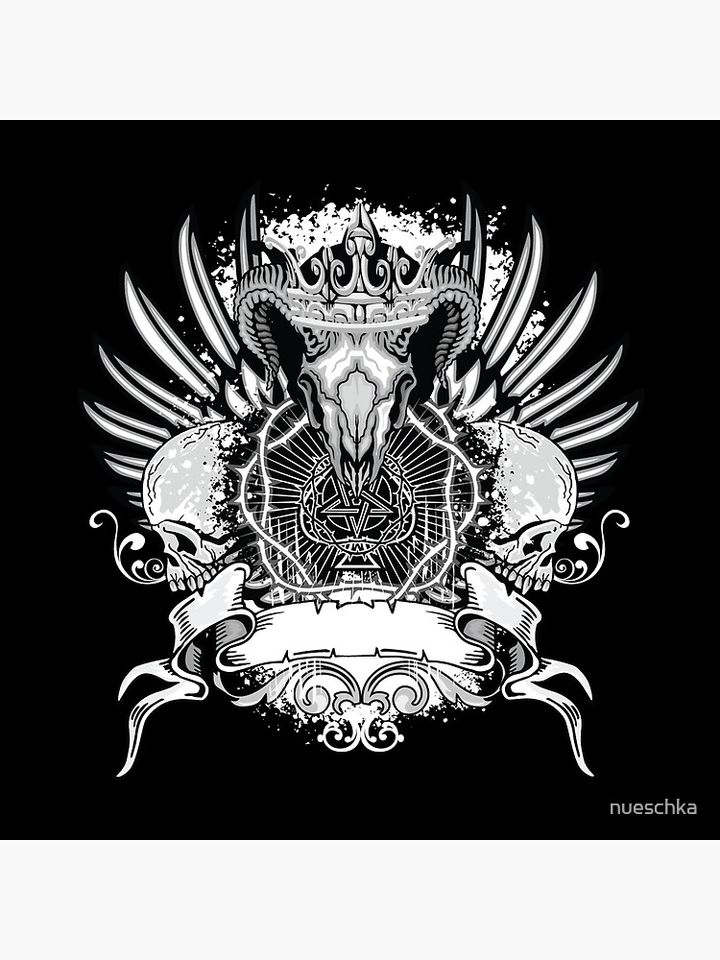 Gothic Baphomet Satanic 666 pentagram Pillow