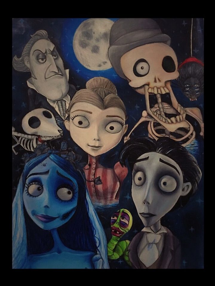 Corpse Bride Long  Baby One-Piece