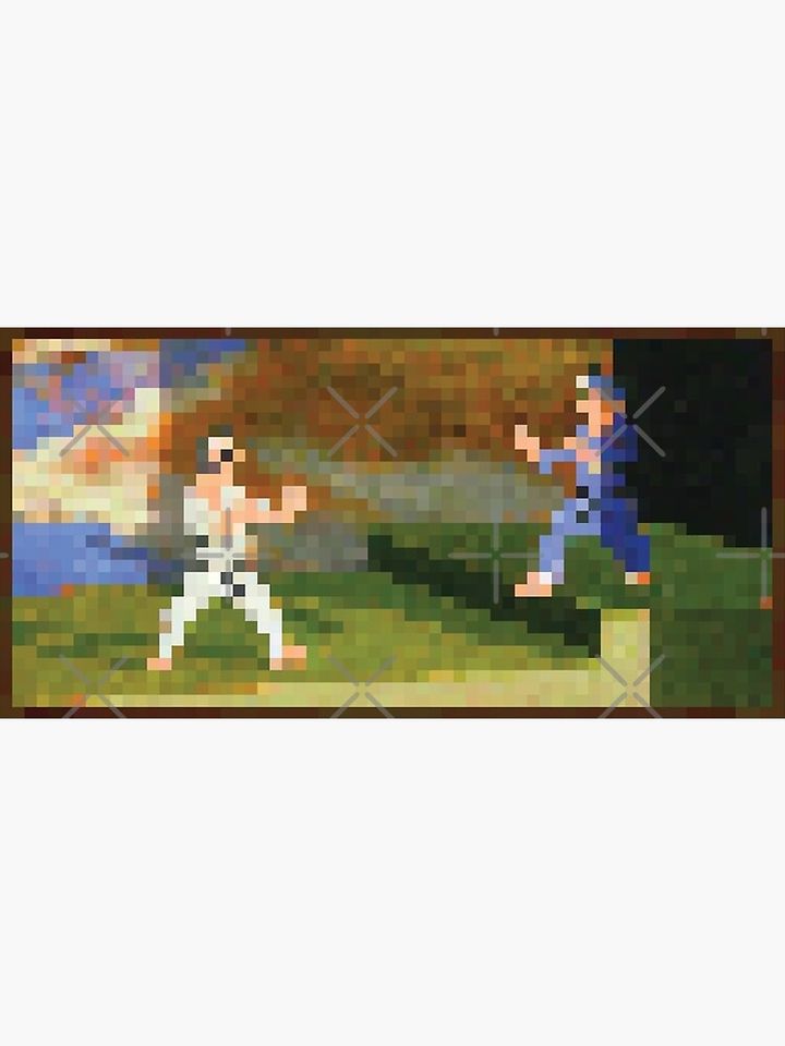 Minecraft Painting Fighters Premium Matte Vertical Poster