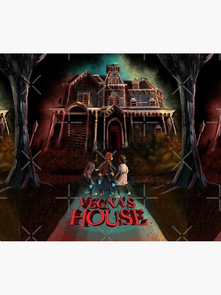 Vecna House (Monster House Parody) - Stranger Things Throw Blanket