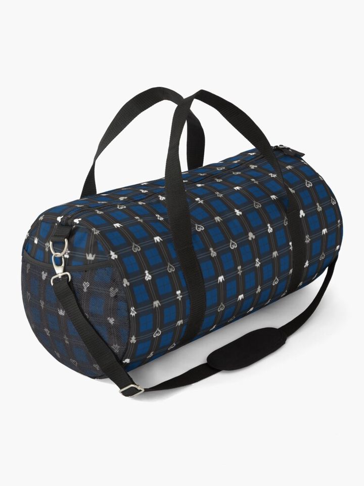 Kingdom Hearts III - Flannel Pattern (Midnight Blue) Duffle Bag