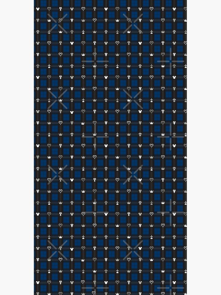 Kingdom Hearts III - Flannel Pattern (Midnight Blue) Duffle Bag