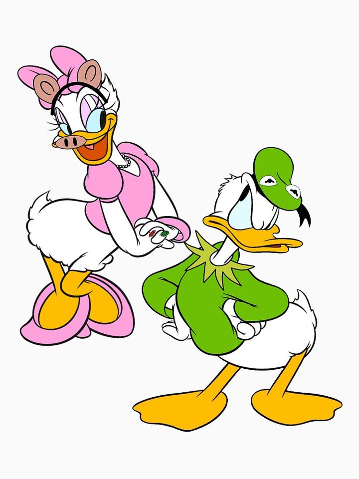 Donald and Daisy as Kermit and Piggy Pullover Hoodie