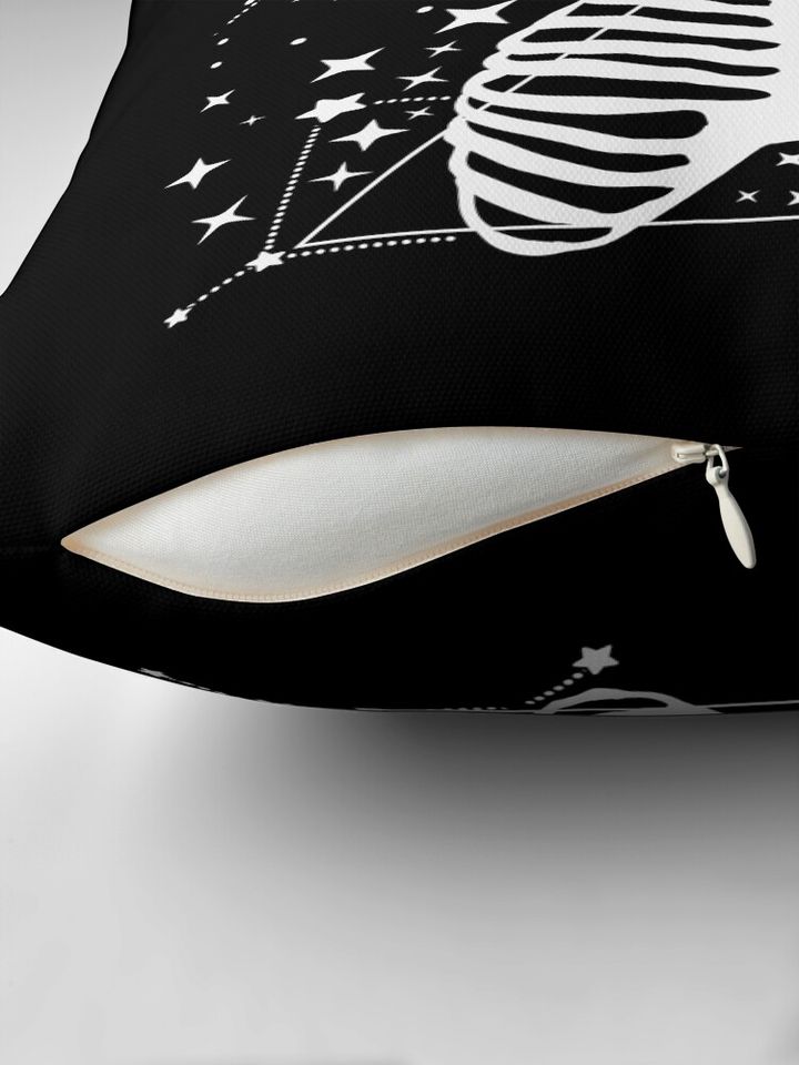 Gemini Faery Crystal Witch Skull Funny Halloween Pillow