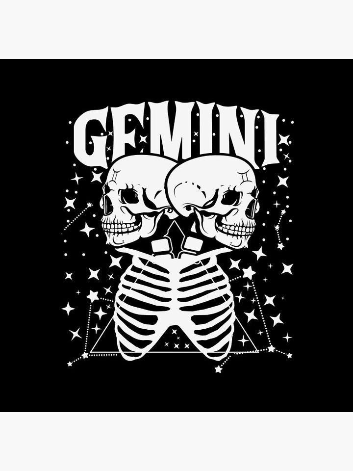 Gemini Faery Crystal Witch Skull Funny Halloween Pillow