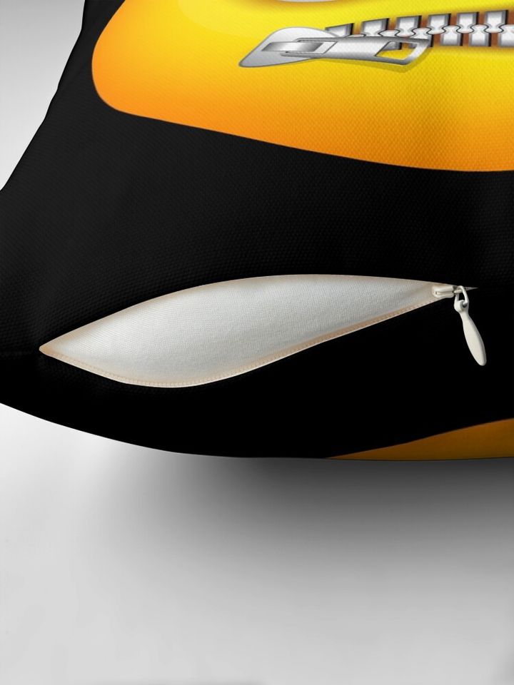 Zipper Mouth Face Emoji Costume Halloween Pillow