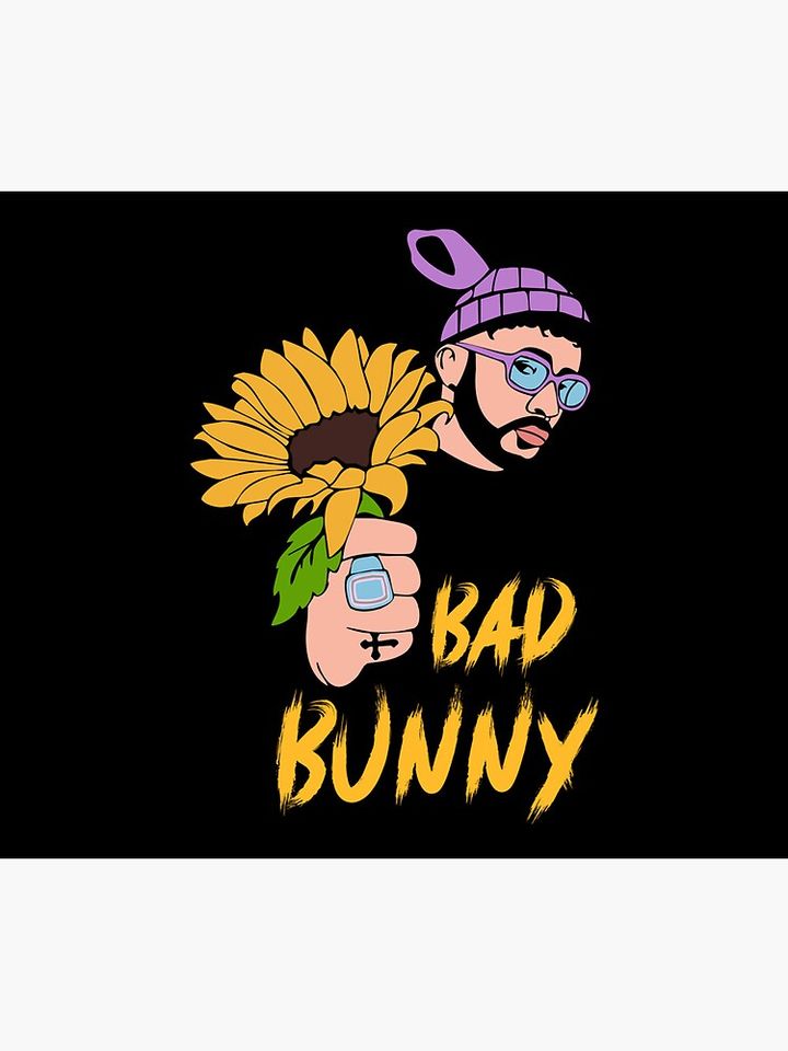 Bad Bunny Dodgers T-Shirt, Bad Bunny sunflower Mouse Pad