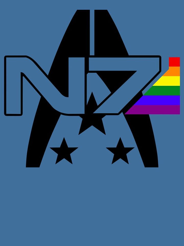 Mass Effect N7 Alliance Gay Pride Tee Lightweight Hoodie