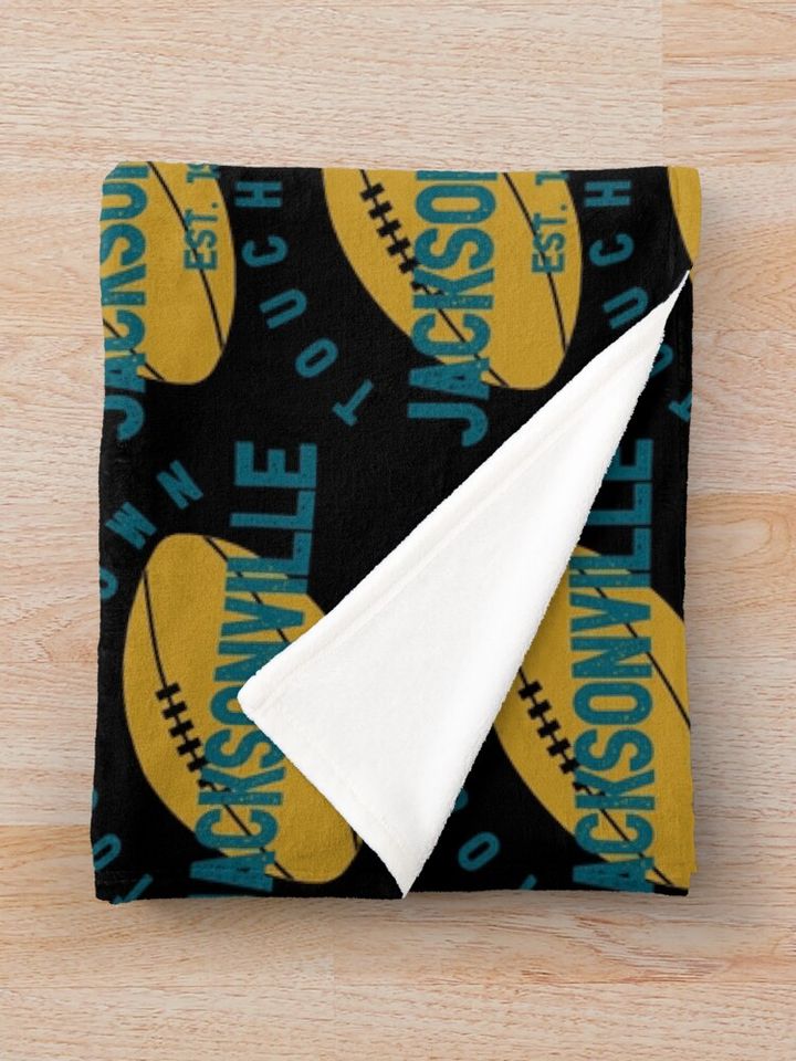 Jacksonville Football Team Throw Blanket