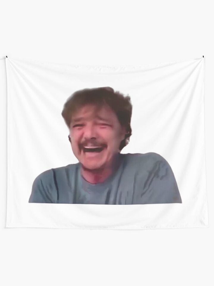pedro pascal crying meme Tapestry