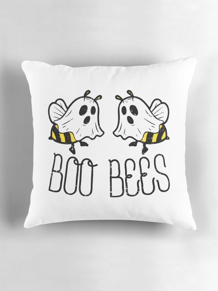 Boo Bees Ghosts Funny Halloween Pillow