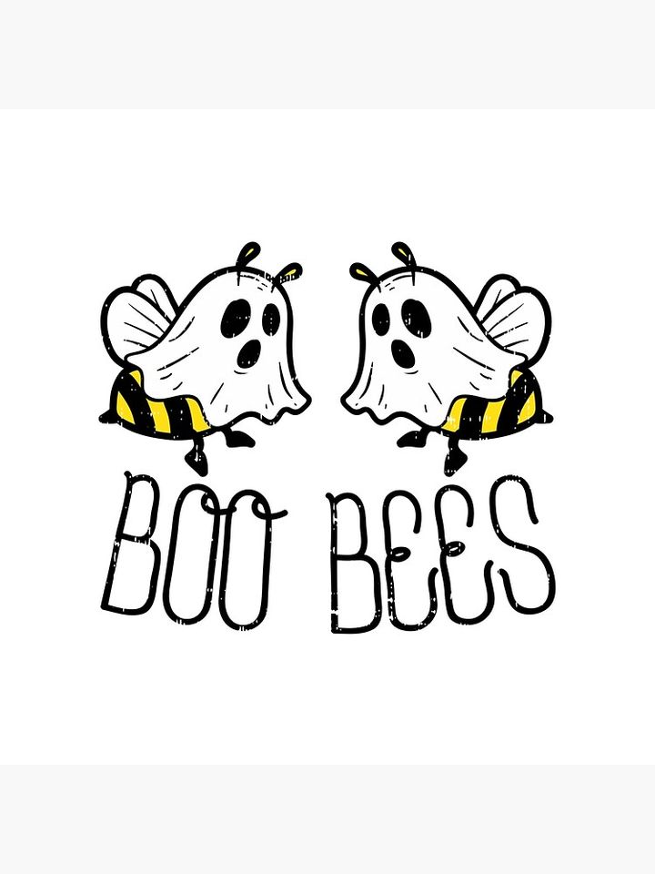Boo Bees Ghosts Funny Halloween Pillow