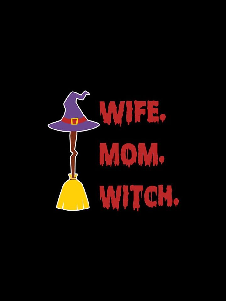 Wife Mom Witch Funny Halloween iPhone Case