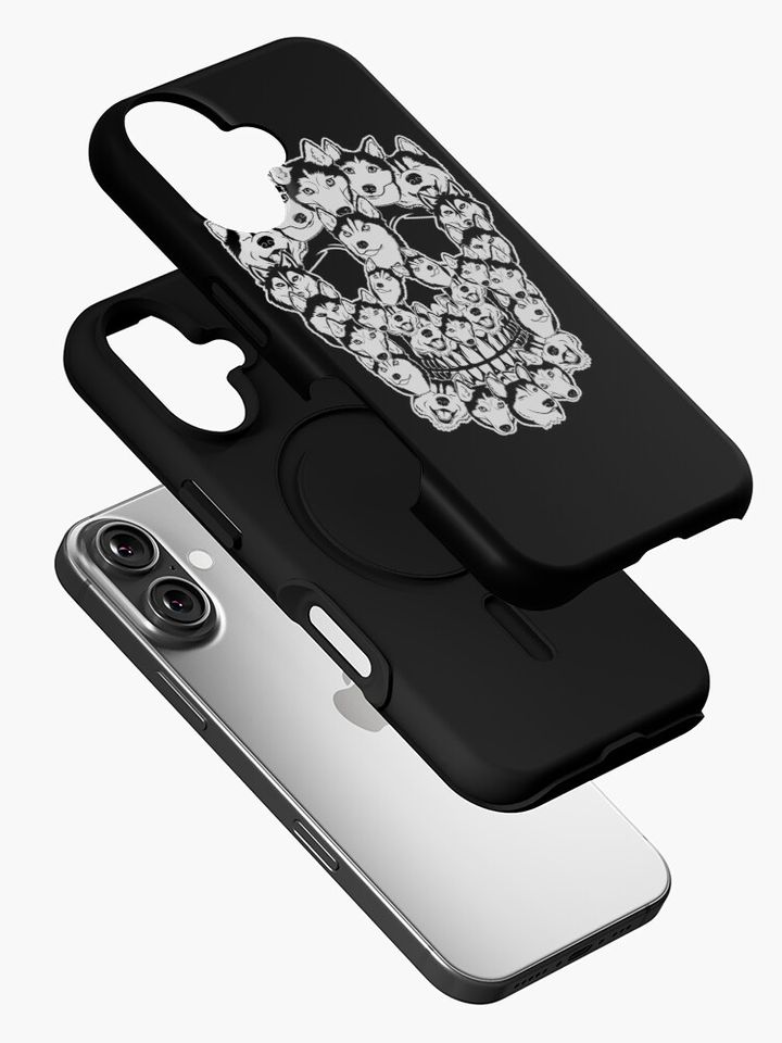 Husky Dog Skull Halloween Costume iPhone Case