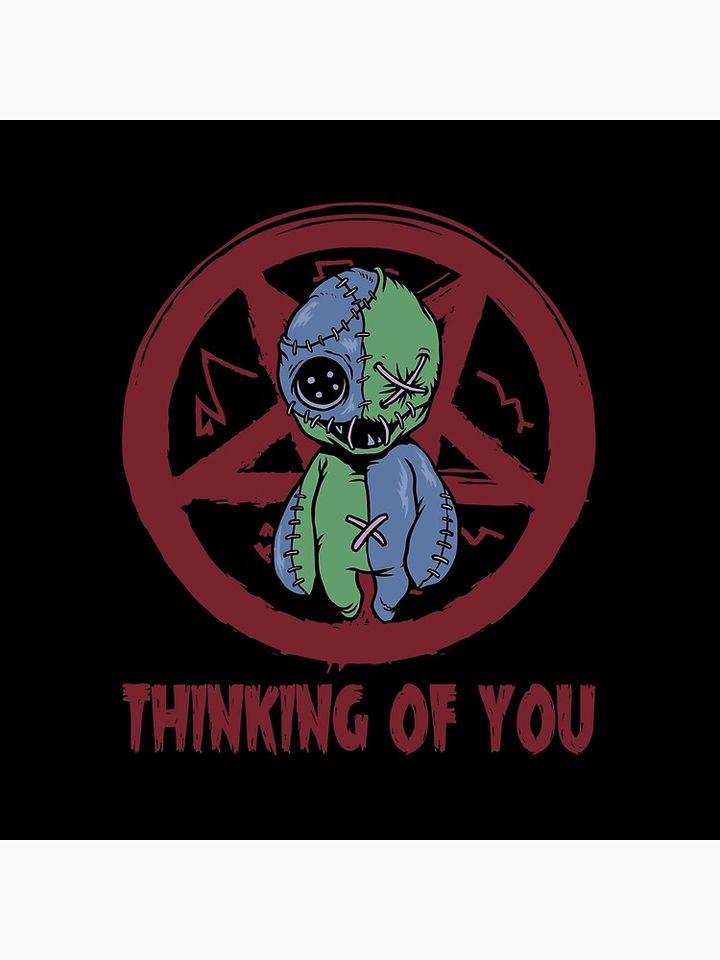 Thinking Of You Voodoo Doll Halloween Pillow