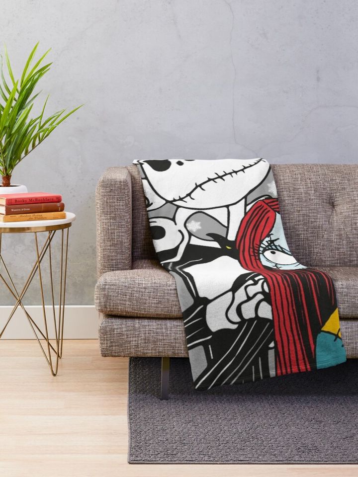 Jack Skellington, Zero and Sally - The Nightmare Before Christmas Throw Blanket