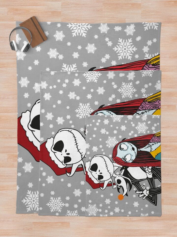 Jack Skellington, Zero and Sally - The Nightmare Before Christmas Throw Blanket