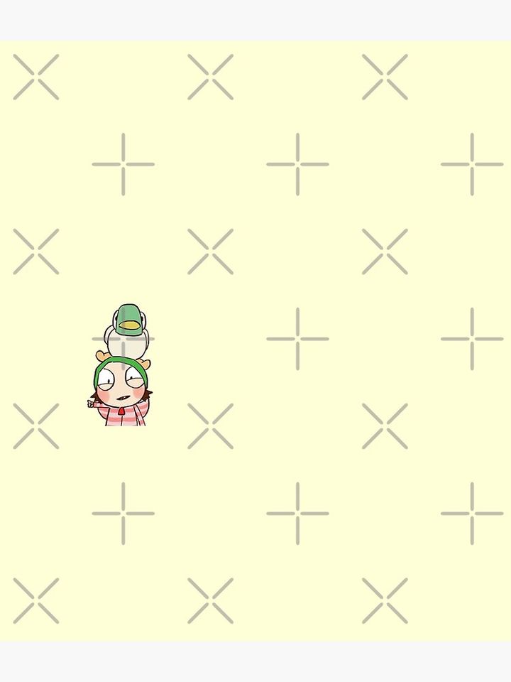 I draw happy sarah and duck on her head / sarah and duck  Backpack