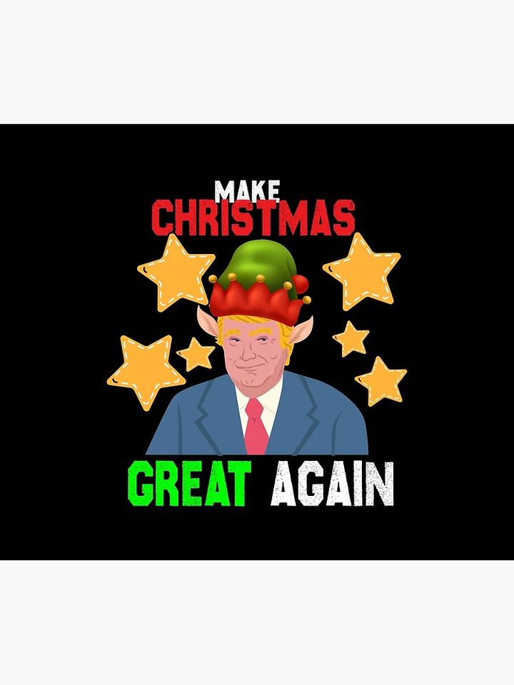 Make Christmas Great Again Funny Trump Ugly Christmas Throw Blanket