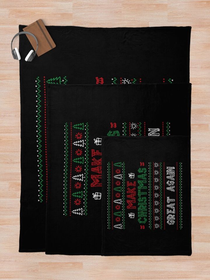  Make christmas great again Throw Blanket